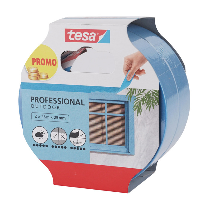 Maskeringstejp Professional Outdoor 25 mm x 25 m 2-pack Tesa